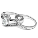 Engagement Rings LO4712 Rhodium Brass Ring with AAA Grade CZ