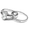 Engagement Rings LO4712 Rhodium Brass Ring with AAA Grade CZ