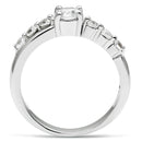 Engagement Rings LO4713 Rhodium Brass Ring with AAA Grade CZ