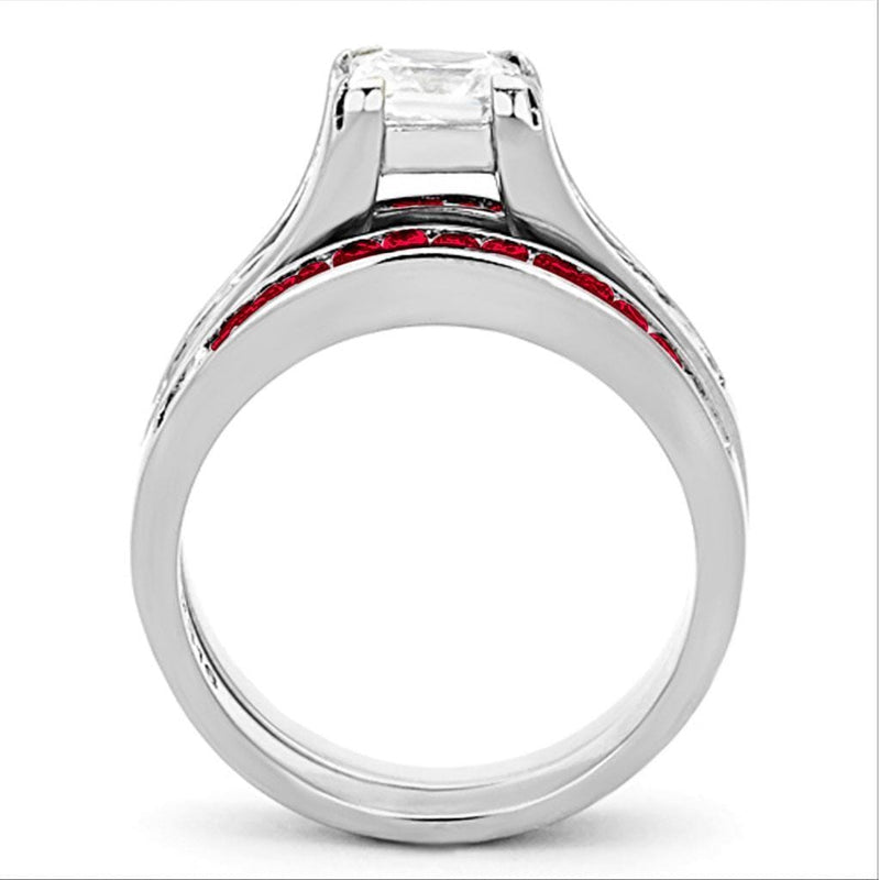 Silver Jewelry Rings Engagement Rings LOA1362 Stainless Steel Ring with AAA Grade CZ Alamode Fashion Jewelry Outlet