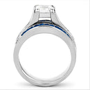 Silver Jewelry Rings Engagement Rings LOA1363 Stainless Steel Ring with AAA Grade CZ Alamode Fashion Jewelry Outlet