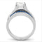 Silver Jewelry Rings Engagement Rings LOA1363 Stainless Steel Ring with AAA Grade CZ Alamode Fashion Jewelry Outlet