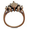 Engagement Rings Sale 3W1173 Coffee light Brass Ring with AAA Grade CZ