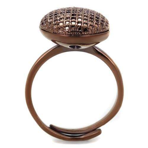 Engagement Rings Sale 3W1178 Coffee light Brass Ring with AAA Grade CZ