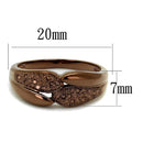 Engagement Rings Sale 3W1180 Coffee light Brass Ring with AAA Grade CZ