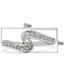 Engagement Rings Sale 3W119 Rhodium Brass Ring with AAA Grade CZ