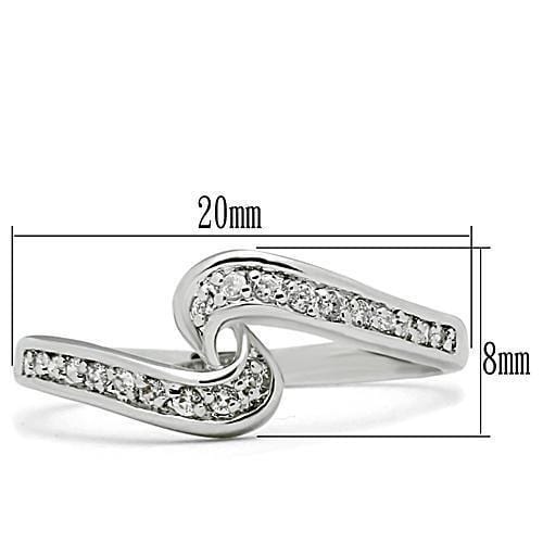 Engagement Rings Sale 3W119 Rhodium Brass Ring with AAA Grade CZ