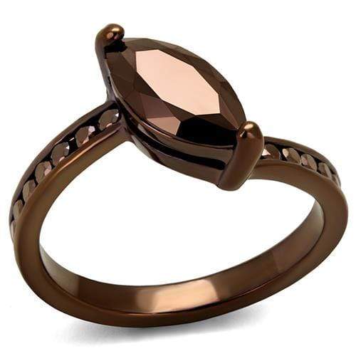 Engagement Rings Sale 3W1190 Coffee light Brass Ring with AAA Grade CZ