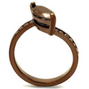 Engagement Rings Sale 3W1190 Coffee light Brass Ring with AAA Grade CZ