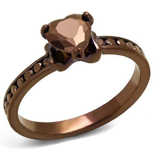 Engagement Rings Sale 3W1191 Coffee light Brass Ring with AAA Grade CZ