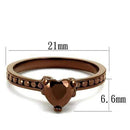 Engagement Rings Sale 3W1191 Coffee light Brass Ring with AAA Grade CZ