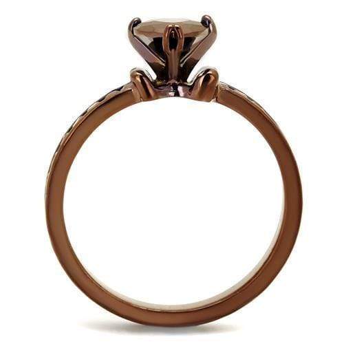 Engagement Rings Sale 3W1191 Coffee light Brass Ring with AAA Grade CZ