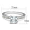 Engagement Rings Sale 3W1209 Rhodium Brass Ring with AAA Grade CZ