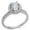 Engagement Rings Sale 3W1210 Rhodium Brass Ring with AAA Grade CZ