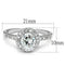 Engagement Rings Sale 3W1210 Rhodium Brass Ring with AAA Grade CZ