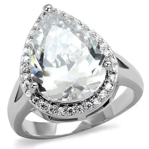 Engagement Rings Sale 3W1215 Rhodium Brass Ring with AAA Grade CZ