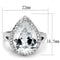 Engagement Rings Sale 3W1215 Rhodium Brass Ring with AAA Grade CZ