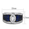 Engagement Rings Sale 3W1216 Rhodium + Ruthenium Brass Ring in London Blue