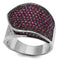 Engagement Rings Sale 3W1217 Rhodium + Ruthenium Brass Ring with CZ in Ruby