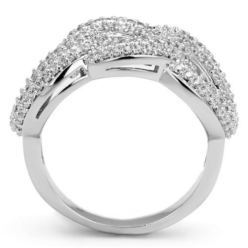 Engagement Rings Sale 3W1218 Rhodium Brass Ring with AAA Grade CZ