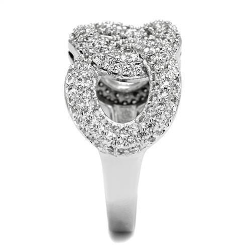 Engagement Rings Sale 3W1218 Rhodium Brass Ring with AAA Grade CZ