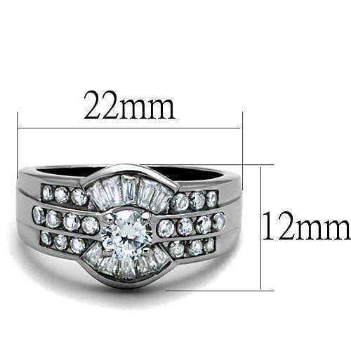 Engagement Rings TK10528 Stainless Steel Ring with AAA Grade CZ
