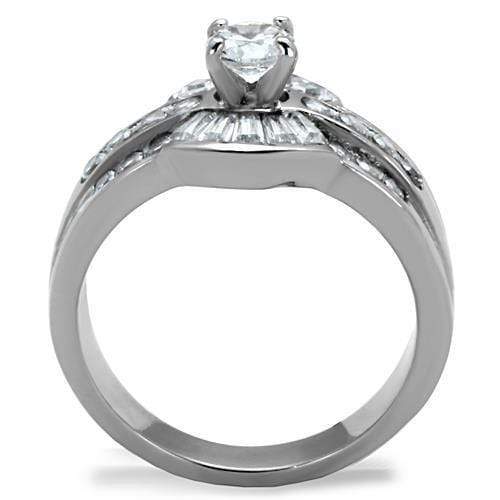Engagement Rings TK10528 Stainless Steel Ring with AAA Grade CZ