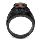 Silver Jewelry Rings Engagement Rings TK414706J Black - Stainless Steel Ring with Synthetic Alamode Fashion Jewelry Outlet