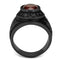 Silver Jewelry Rings Engagement Rings TK414706J Black - Stainless Steel Ring with Synthetic Alamode Fashion Jewelry Outlet
