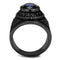 Silver Jewelry Rings Engagement Rings TK414707J Black - Stainless Steel Ring with Synthetic Alamode Fashion Jewelry Outlet