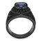 Silver Jewelry Rings Engagement Rings TK414708J Black - Stainless Steel Ring with Synthetic Alamode Fashion Jewelry Outlet