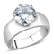 Engagement Rings TK52004 Stainless Steel Ring with AAA Grade CZ