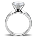 Silver Jewelry Rings Engagement Rings TK52004 Stainless Steel Ring with AAA Grade CZ Alamode Fashion Jewelry Outlet