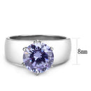 Engagement Rings TK52006 Stainless Steel Ring with AAA Grade CZ