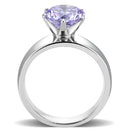 Engagement Rings TK52006 Stainless Steel Ring with AAA Grade CZ