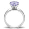 Engagement Rings TK52006 Stainless Steel Ring with AAA Grade CZ