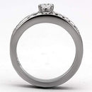 Engagement Rings TK972 Stainless Steel Ring with AAA Grade CZ