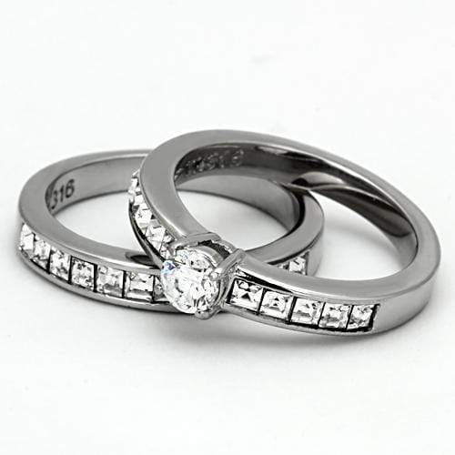 Engagement Rings TK972 Stainless Steel Ring with AAA Grade CZ