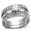 Engagement Rings TK973 Stainless Steel Ring with AAA Grade CZ