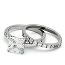 Engagement Rings TK975 Stainless Steel Ring with AAA Grade CZ