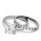 Engagement Rings TK975 Stainless Steel Ring with AAA Grade CZ