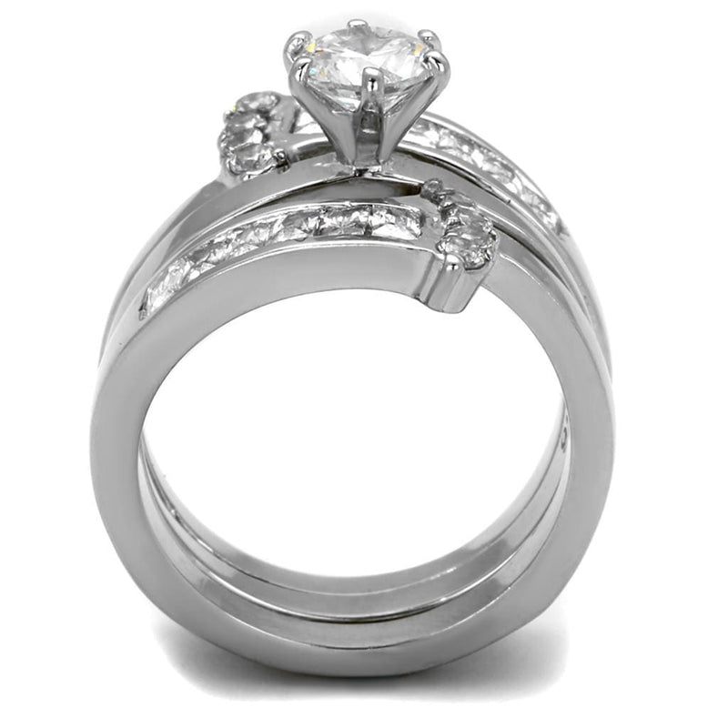 Engagement Rings TK976 Stainless Steel Ring with AAA Grade CZ