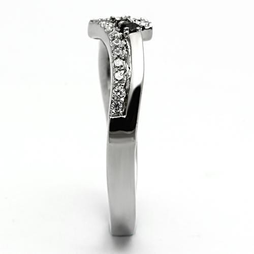 Engagement Rings TK996 Stainless Steel Ring with CZ