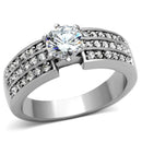 Engagement Rings TK997 Stainless Steel Ring with AAA Grade CZ