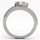 Engagement Rings TK998 Stainless Steel Ring with AAA Grade CZ