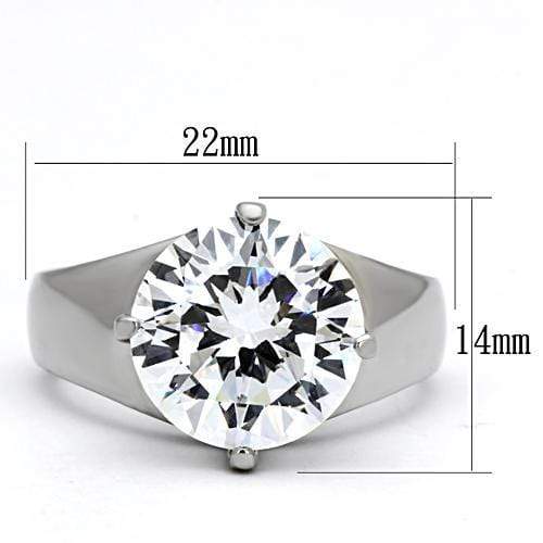 Engagement Rings TK999 Stainless Steel Ring with AAA Grade CZ