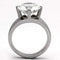 Engagement Rings TK999 Stainless Steel Ring with AAA Grade CZ