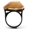 Engagement Rings VL097 Black - Stainless Steel Ring with Synthetic