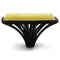 Silver Jewelry Rings Engagement Rings VL118 Black - Stainless Steel Ring in Citrine Yellow Alamode Fashion Jewelry Outlet