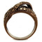 Engagement Wedding Rings 3W1098 Coffee light Brass Ring with AAA Grade CZ